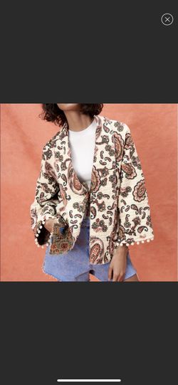 Zara cotton paisley jacket