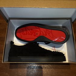 Christian Louboutin Red-Bottoms Black Spikes Low top Size 43/9.5