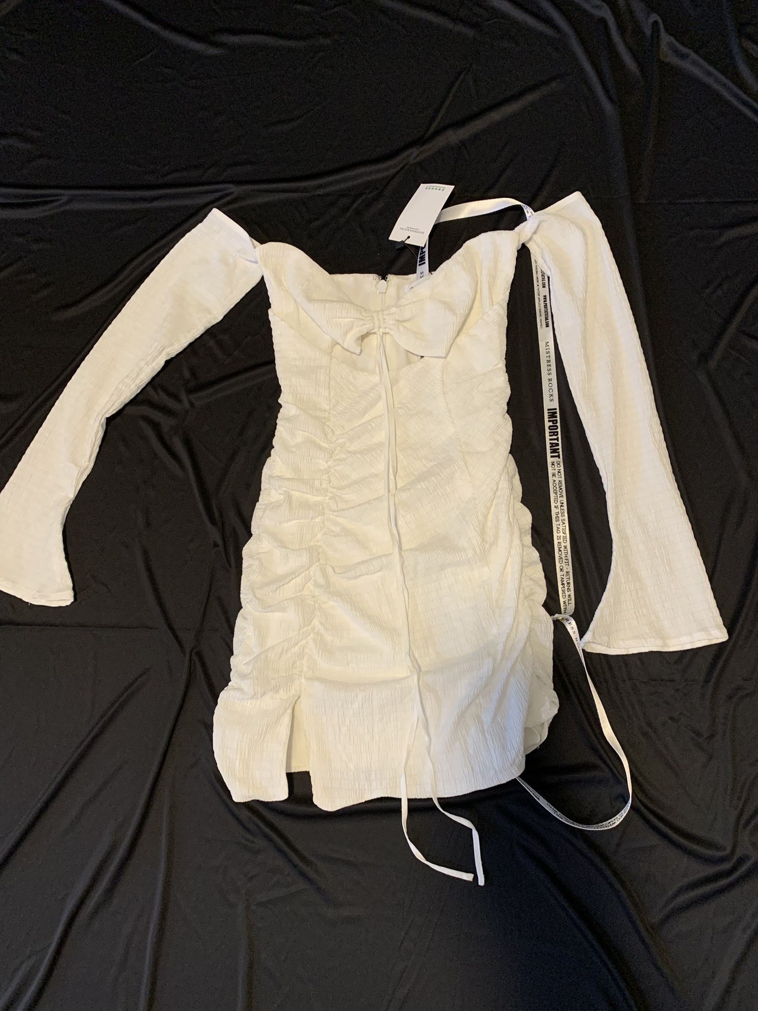 White Halter Neck Dress