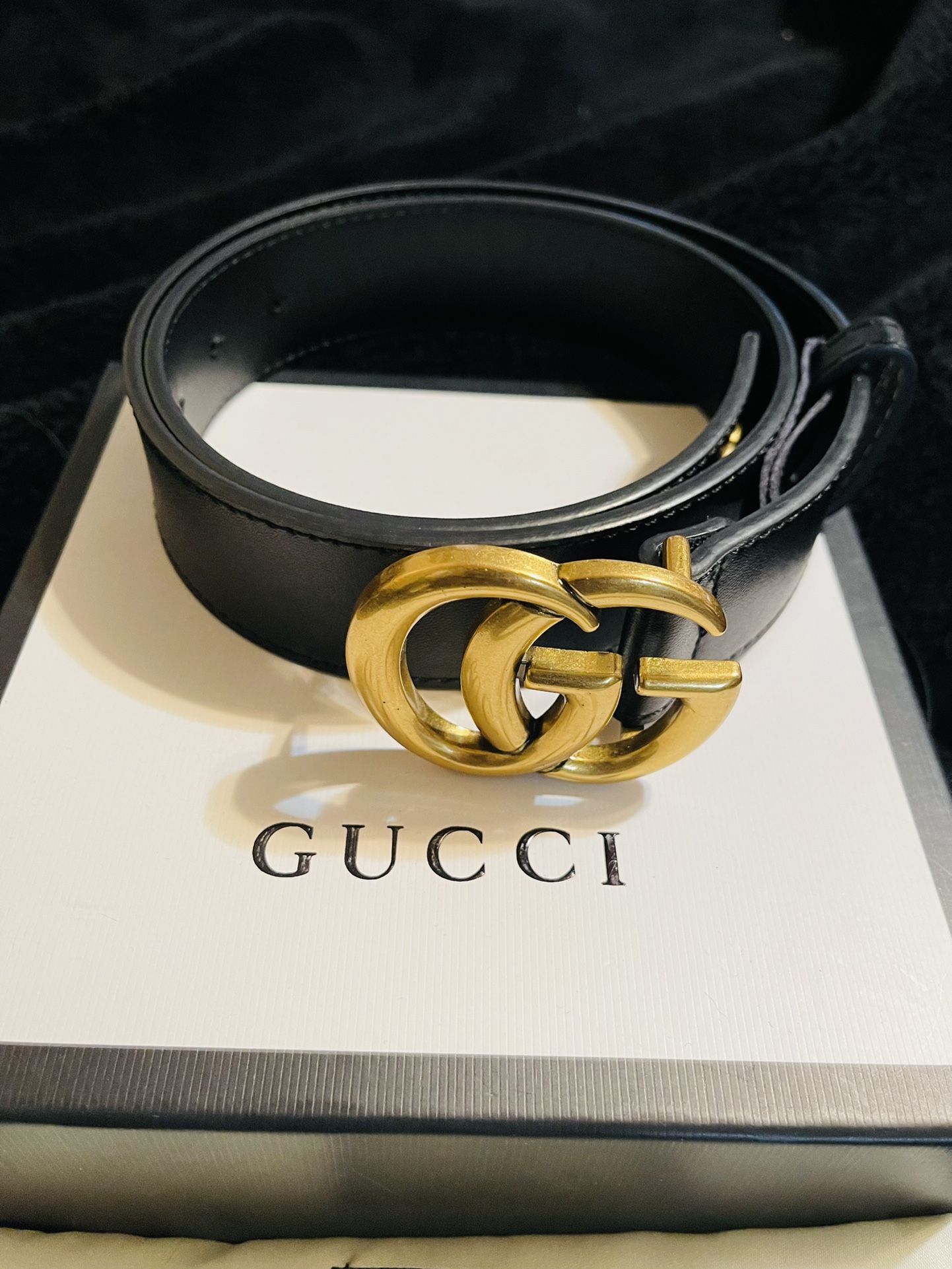 GG Gucci Marmont Leather Belt Size 34