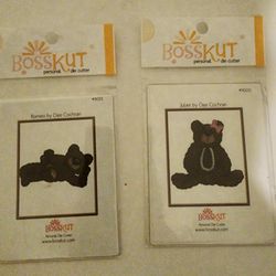 Bosskut Personal Die Cutter-Set/2 Bears BNIP