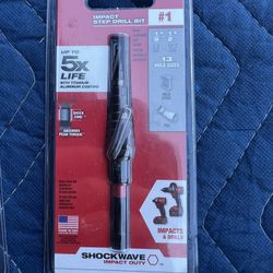 Milwaukee Impact Step Drill Bit, #1 -Quick Change Shank