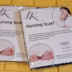 2 Piece LK Baby Infinity Nursing Scarf Breastfeeding Cover Ultra Soft 