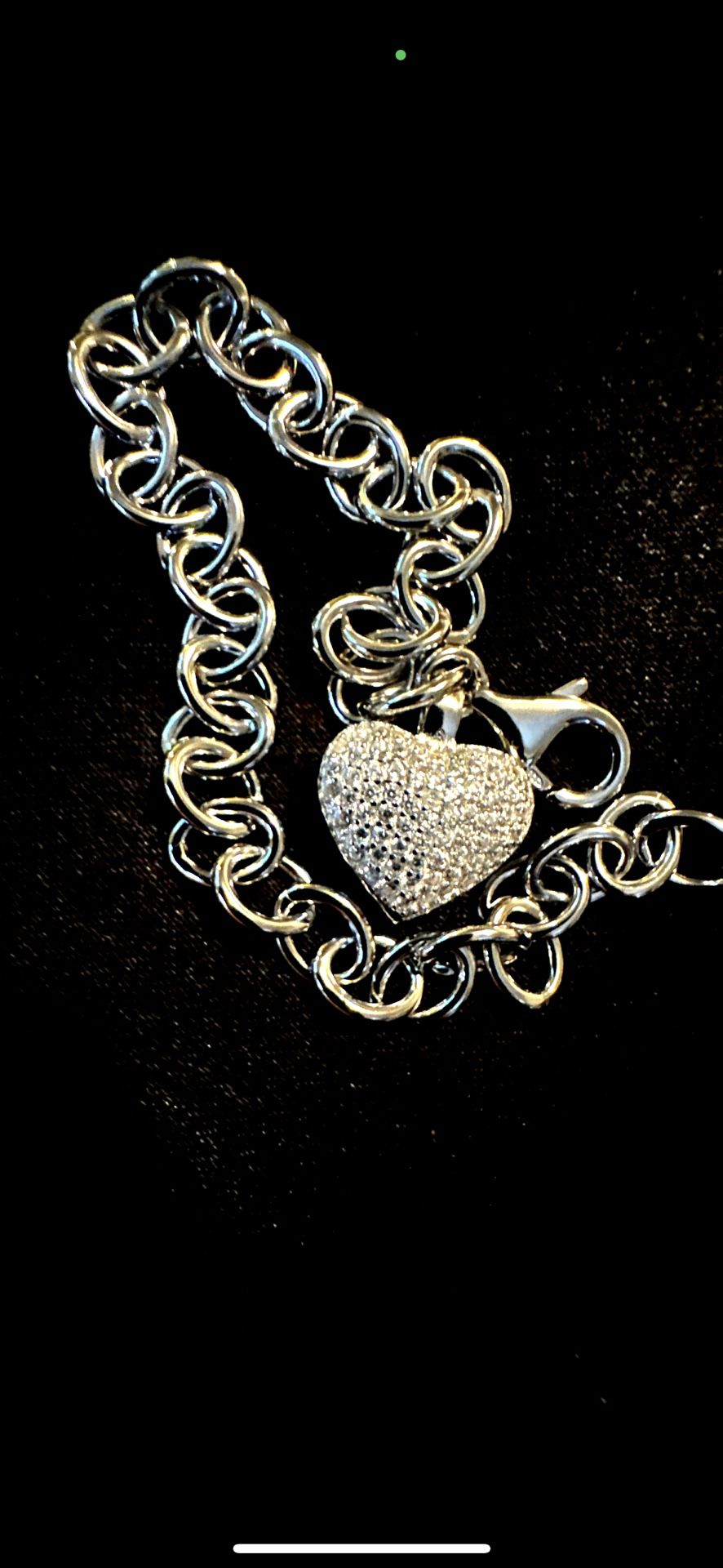 925 Sliver Heart  Charm Bracelet For Her ❤️