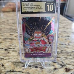 Monkey D. Luffy One Piece Japanese Promo Card Pristine 10