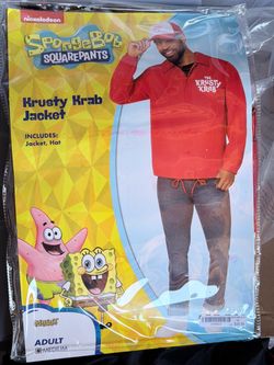 SpongeBob Krusty Krab Jacket Costume Adult Medium