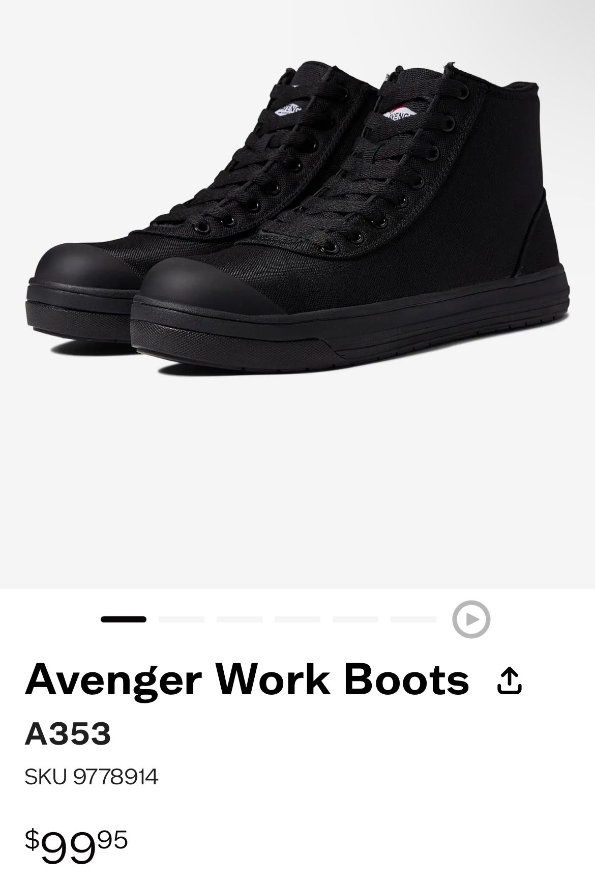 SOLD Avenger Work Boots