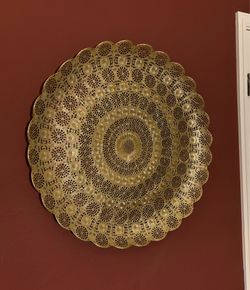 Large Gold Filigree Metal Wall Art