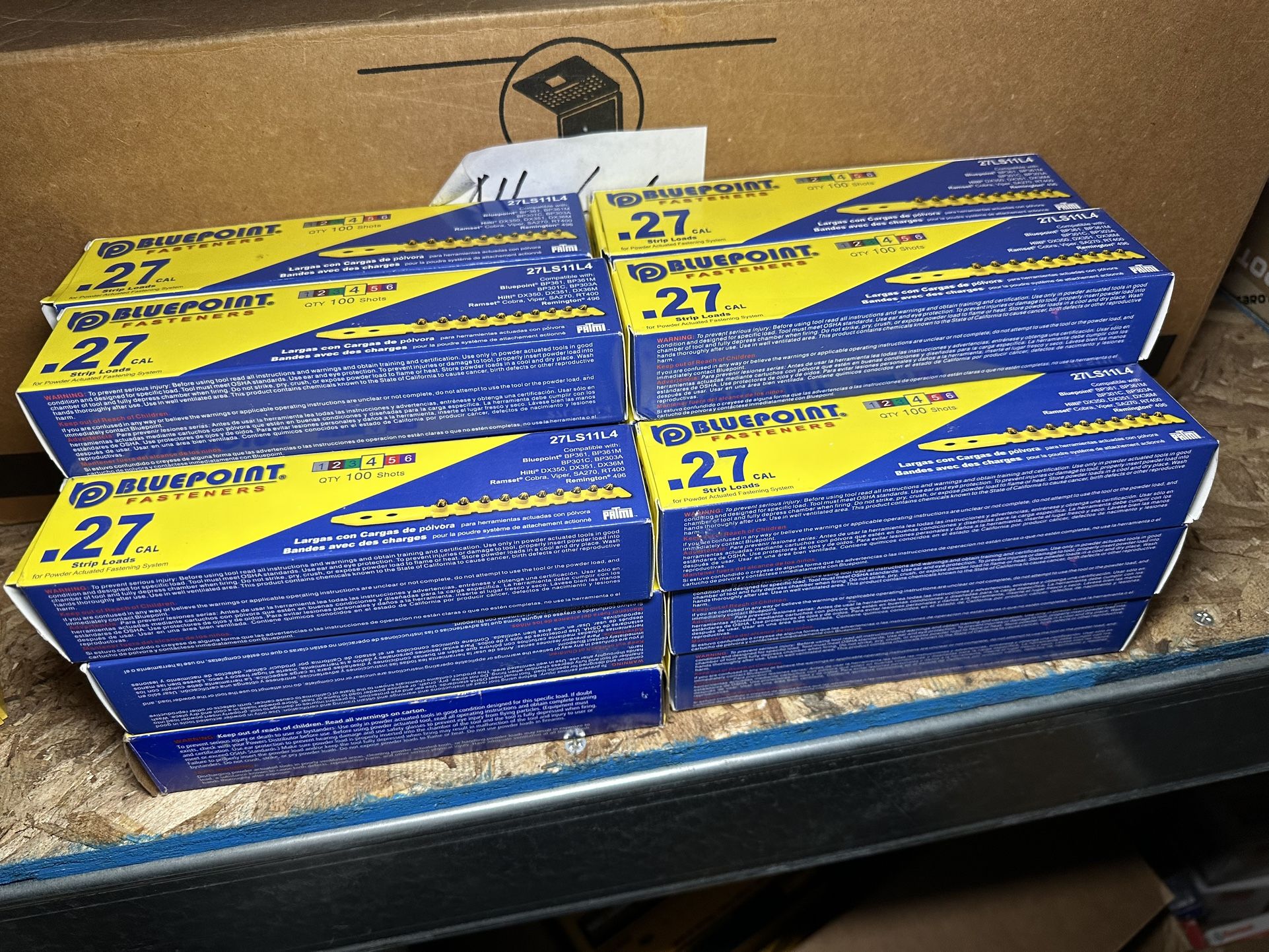 22 Pack BLUEPOINT 27 Caliber Yellow Strip Powder Loads (100-Count) -27LS11L4