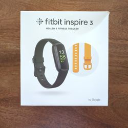 New FitBit Inspire 3 With Extra Orange Straps Small And Large