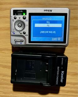 Nikon Compact Digital Camera with Battery Charger