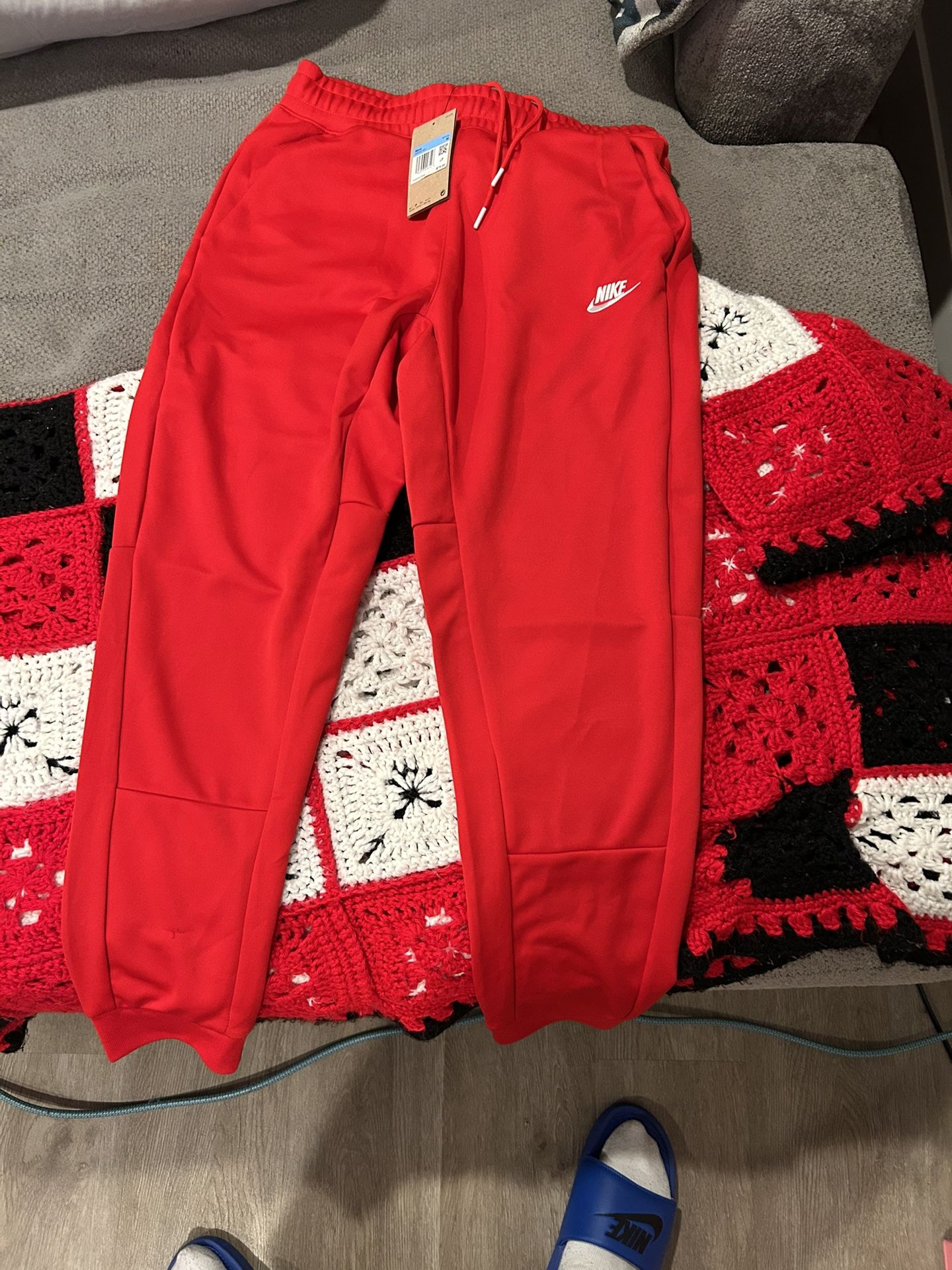Red Nike Joggers Size Medium