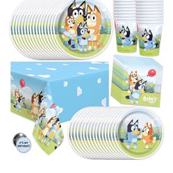 (brand New)Unique Bluey Birthday Party Supplies and Decorations