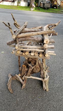 Small driftwood art planter
