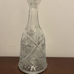 Vintage Cut Glass Crystal Decanter 