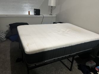 Queen Size Mattress w/metal frame included