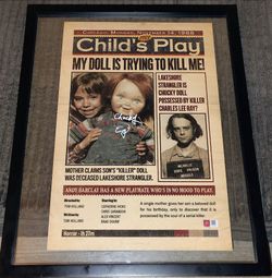 Child's Play 1988 Signed Framed Movie Poster 🔥🔥🔥