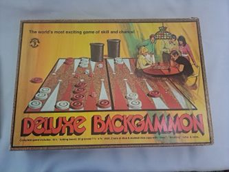 VINTAGE 1973 PACIFIC GAME CO. DELUXE BACKGAMMON GAME