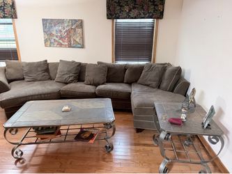 Family room sectional and tables