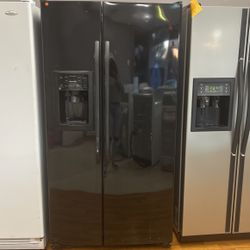 GE Sides  by Side Black Refrigerator 