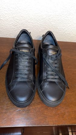 Givenchy Paris Black Leather Low-Top Sneakers