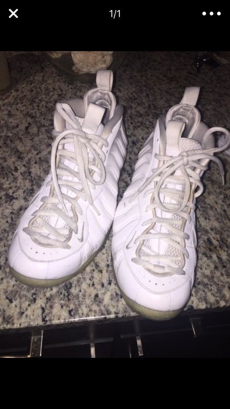 All white Nike foamposites