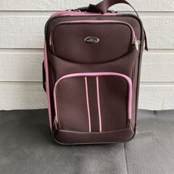 U.S. Traveler Brown/Pink Luggage 