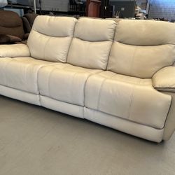 Leather Power Recliner Sofa