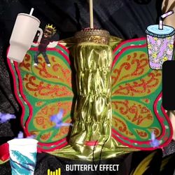 Butterfly Bookbag Backpack With Matching Tumbler 