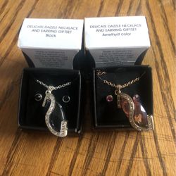 Avon delicate Dazzle necklace and earrings Gift Set 