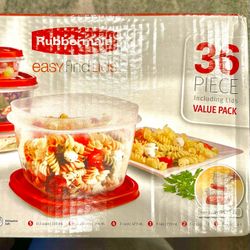 NEW Rubbermaid  36 Piece Including Lids Value Pack