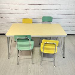 Vintage Children's Table & Chairs 5pc Set