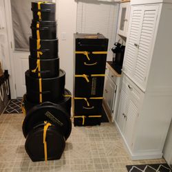 Hard Case Drum Cases 4 drum set Cymbals, stands, seats pedals 35-80% off retail