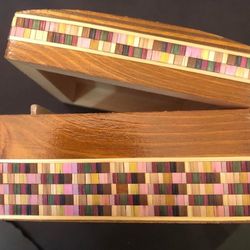 Vintage Wooden Multi Color Box