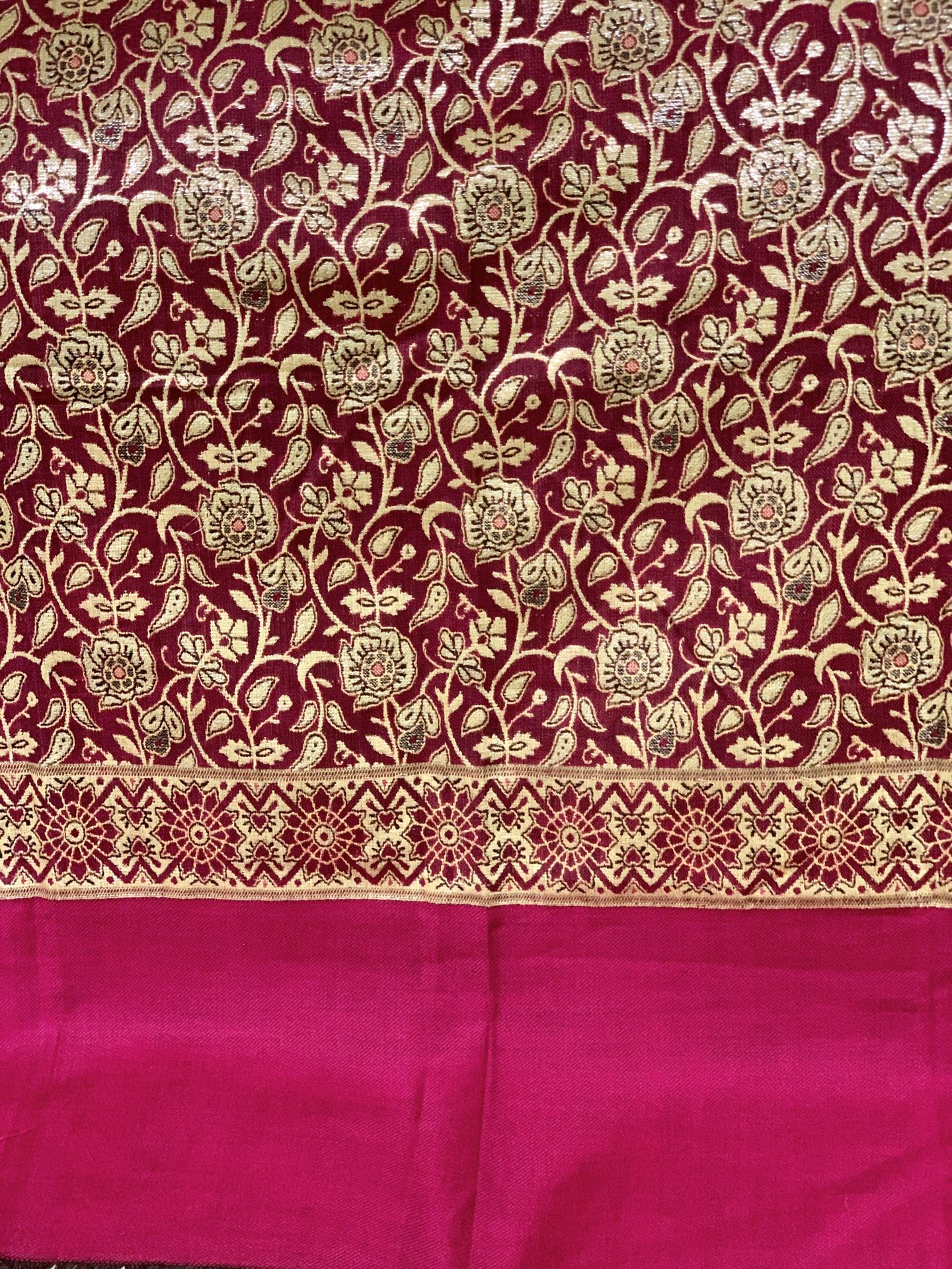 Silk shawl/ scarf - Heavily embroidered