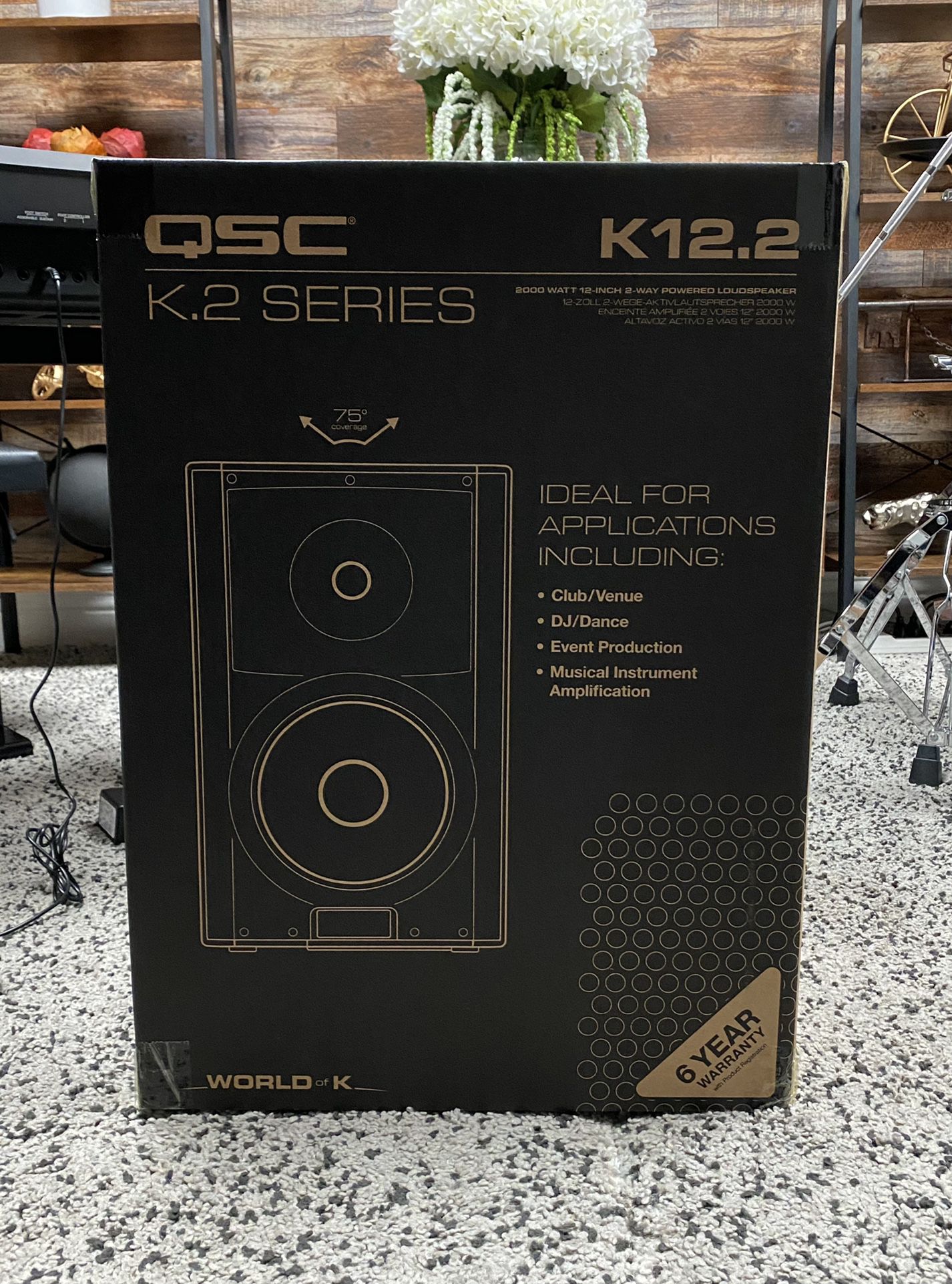 QSC K12.2 Two-Way 12" 2000W Powered Portable PA Speaker with Integrated Speaker Processor