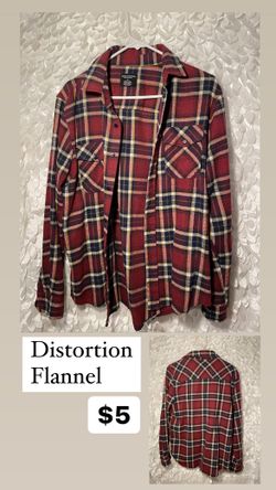 Red/blue Plaid Distortion Flannel 