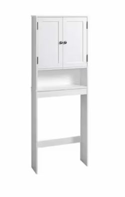 Style Selections 22.95-in x 64.25-in x 7.32-in White 3 -Shelf Over-the-Toilet Storage