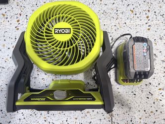 Ryobi 18V Hybrid Whisper Series Fan with Battery
