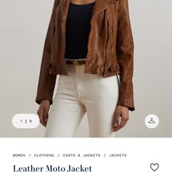 Ralph Lauren Leather Moto Jacket