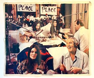 Vintage John Lenin, Yoko Ini Give Peace a Chance Poster 1969