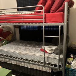 Twin Sized Steel Bunk Beds Mattresses Included