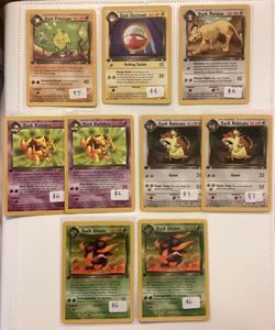 1st Edition Pokémon Team Rocket Cards Near Mint