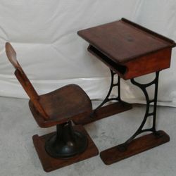 Very unique small size antique child's school desk