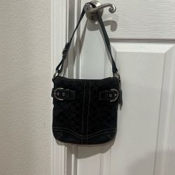 Black Vintage Coach Purse Gently Used