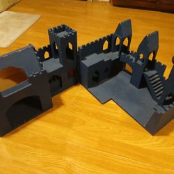 Wooden Folding Doll House Castle
