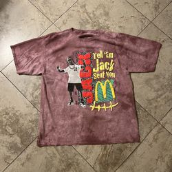 Travis Scott x McDonalds - Jack Smile II T-Shirt (FW20) - Berry - 2XL - New