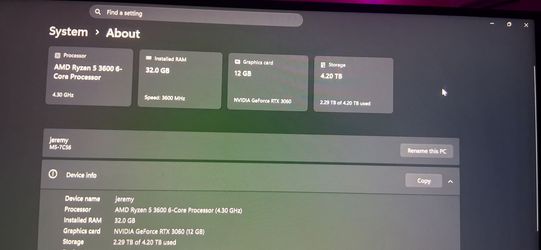 32gb ram 12gb rtx 3060 gaming pc for trade