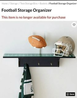 Football Storage organizer shelf pb teen