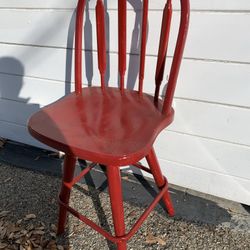 Red Bar Stool 19” To Seat